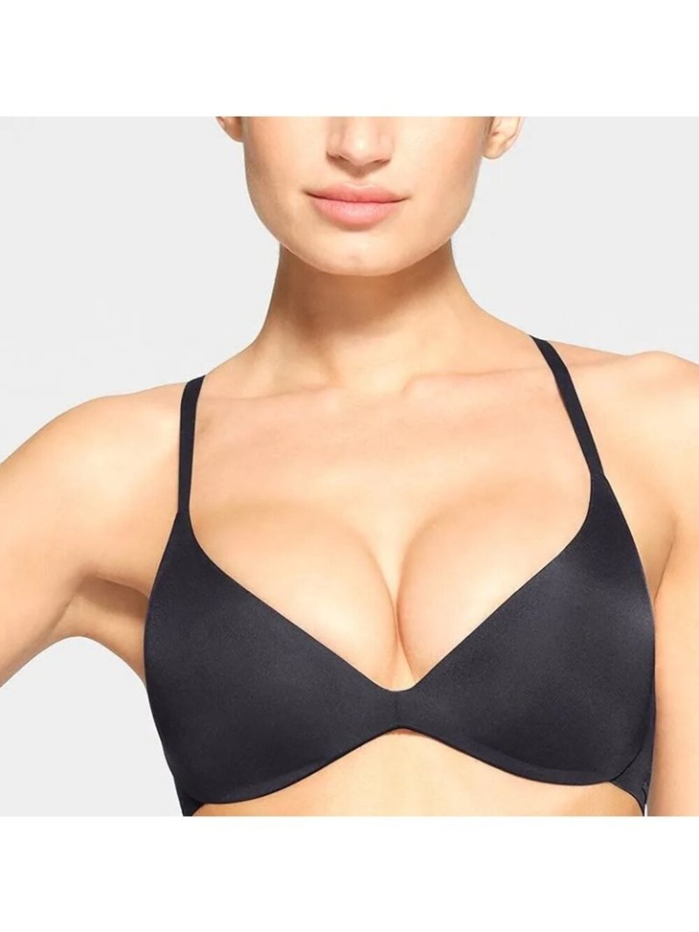 $58 NWT SKIMS WIRELESS FORM SUPER PUSH-UP BRA ONYX - 32C